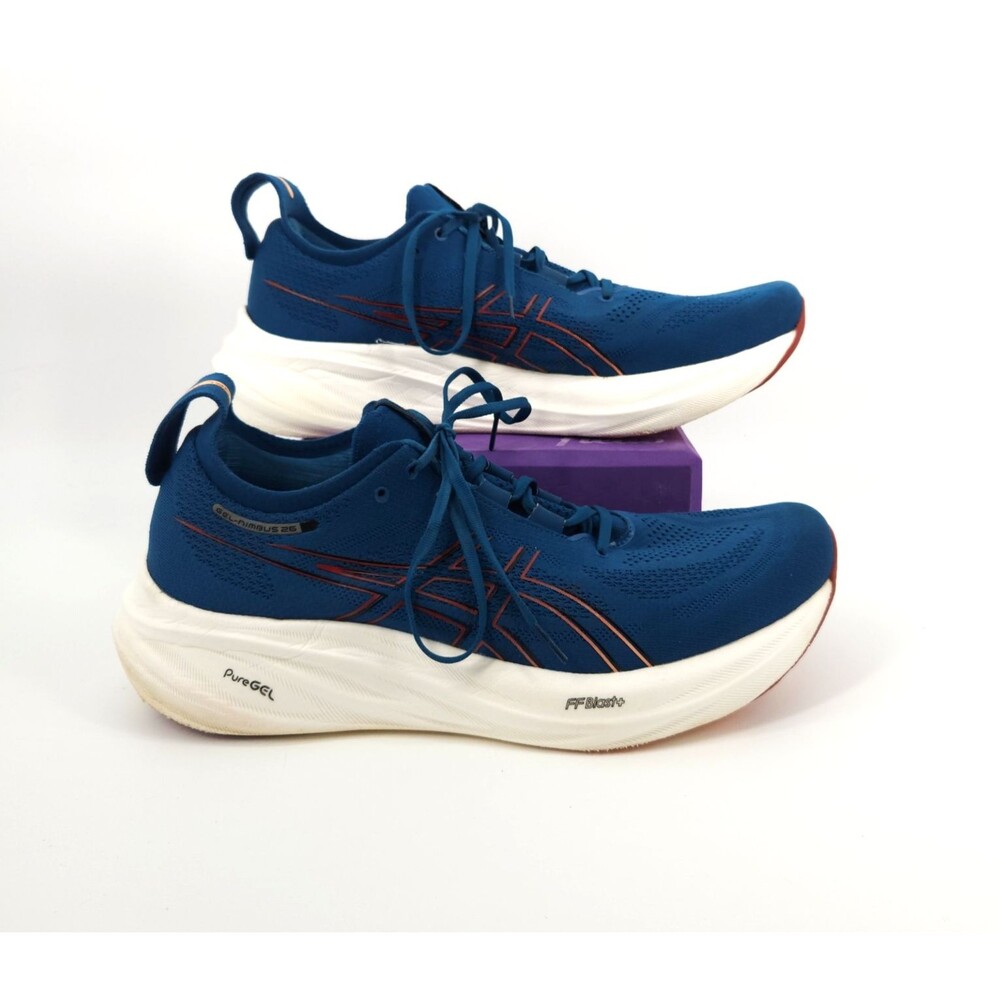 ASICS Gel-Nimbus 26 Shoes Mens Size 13 Running 1011B794 Blue Orange